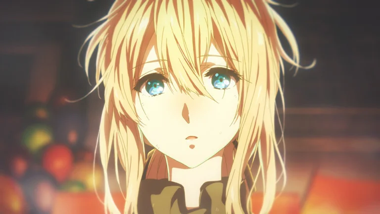 Violet in the first episode of Violet Evergarden