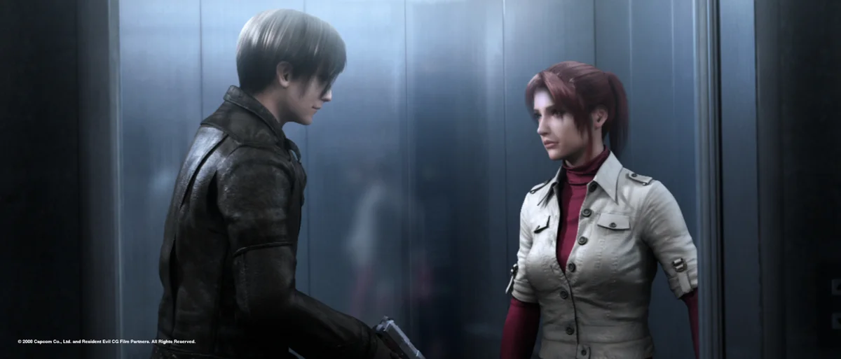 Leon and Claire in Resident Evil: Degeneration