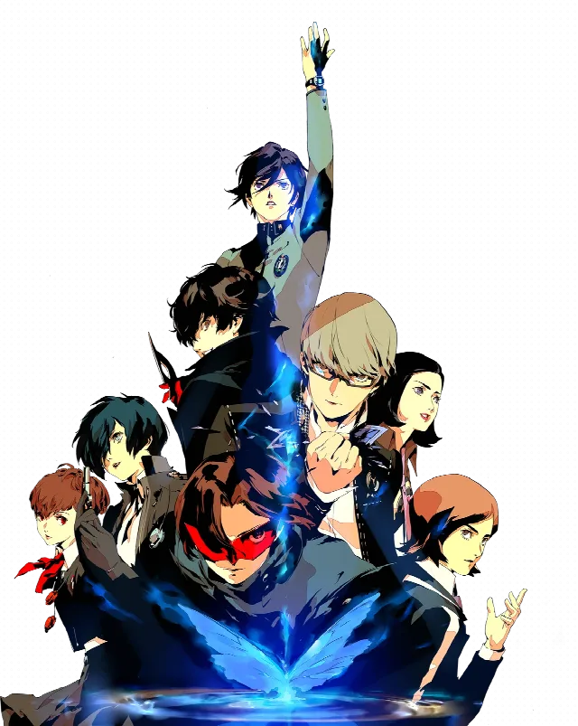 Persona protagonists arranged together in official 30th anniversary artwork
